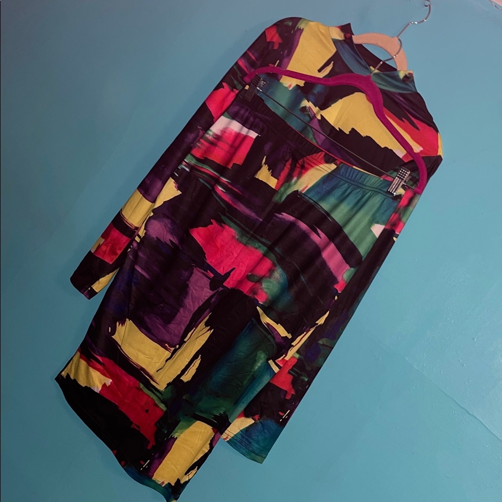 Colorful Abstract Print Two-Piece Set - Picture 9 of 11
